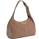 DEPECHE Handbag in suede and cow leather Shoulderbag / Handbag 224 Taupe