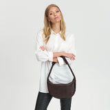 DEPECHE Handbag with beautiful braided strap Shoulderbag / Handbag 161 Dark brown