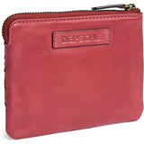 DEPECHE Handwoven calf leather card holder Purse / Credit card holder 043 Red