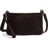 DEPECHE Handwoven suede clutch bag Small bag / Clutch 008 Chocolate