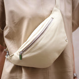 DEPECHE High-quality leather bumbag Bumbag 202 Vanilla