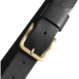 DEPECHE Timeless belt in leather quality Belts 154 Black/Brass