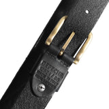 DEPECHE Timeless belt in leather quality Belts 154 Black/Brass