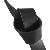 DEPECHE Timeless belt in leather quality Belts 154 Black/Brass