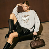 Depeche Clothing Jill sweatshirt in loose fit Sweat 316 Light Grey Washed