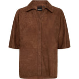 Depeche leather wear Julia suede shirt Shirts 311 Wood