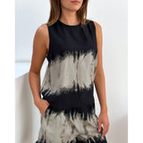 Depeche Clothing Kia top in beautiful print Tops 268 Grey Printed