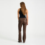 Depeche leather wear Kiri Boot Cut Leather Pants Pants 173 Chestnut