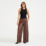 Depeche leather wear Lauren MW Full Length Leather Pants Pants 106 Coffee
