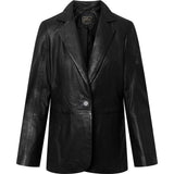 Depeche leather wear Leana timeless leather blazer Blazer 099 Black (Nero)