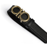 DEPECHE Leather belt with buckle Belts 033 Mocca