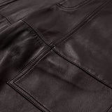 Depeche leather wear Leather bermuda shorts (HW) Shorts 008 Chocolate