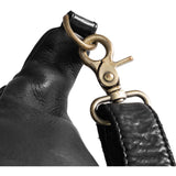 DEPECHE Leather bumbag decorated with weaving Bumbag 099 Black