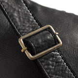 DEPECHE Leather bumbag decorated with weaving Bumbag 099 Black