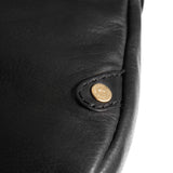 DEPECHE Leather bumbag with chain detail on front Bumbag 099 Black (Nero)