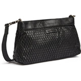 DEPECHE Leather clutch bag with perforated pattern Small bag / Clutch 099 Black
