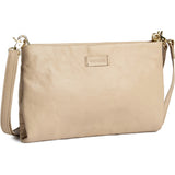 DEPECHE Leather clutch with gold studs Clutch 202 Vanilla