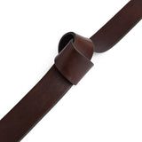 DEPECHE Leather jeans belt with perforated loop Belts 161 Dark brown