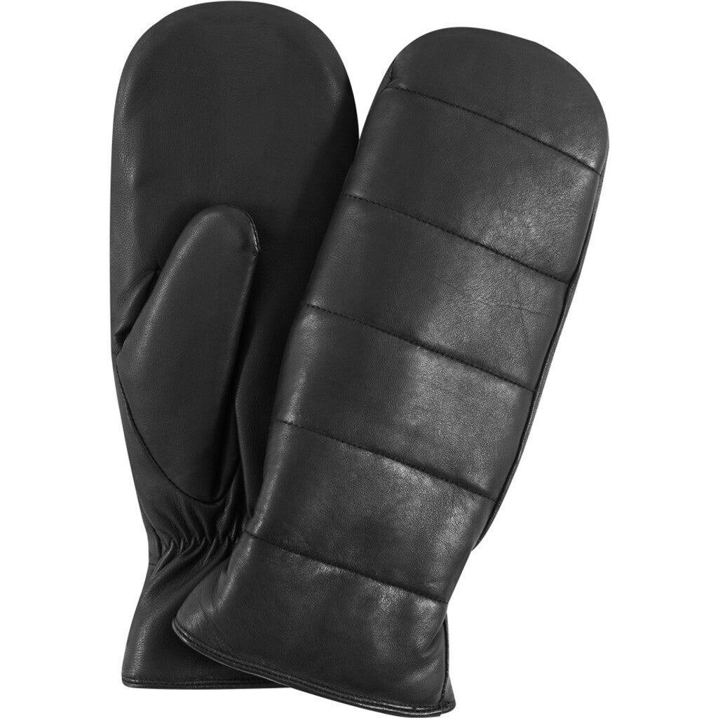 Leather mittens in nice and soft quality / 15136 Black (Nero) DEPECHE