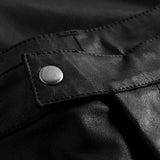 Depeche leather wear Leather pants with stretch and flare effect Pants 099 Black (Nero)