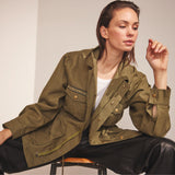 Depeche Clothing Lilly cargo jacket Jackets 054 Khaki (Visione)