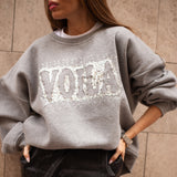 Depeche Clothing Lilu Sweatshirt Sweat 282 Grey Melange