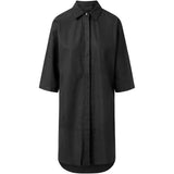 Depeche leather wear Long leather shirt Dresses 099 Black (Nero)