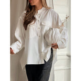 Depeche Clothing Long sleeve oversize Fay shirt Shirts 001 White