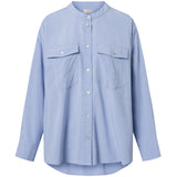 Depeche Clothing Long sleeve oversize Fay shirt Shirts 029 Blue
