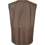Depeche leather wear Lucindia leather vest Vest 020 Taupe