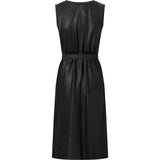 Depeche leather wear Maxi dress in soft, delicious and light leather quality Dresses 099 Black (Nero)