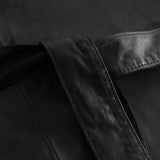 Depeche leather wear Maxi dress in soft, delicious and light leather quality Dresses 099 Black (Nero)