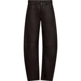 Depeche leather wear Milla Balloon Barrel Leather Pants Pants 008 Chocolate