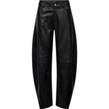 Depeche leather wear Milla Balloon Barrel Leather Pants Pants 099 Black