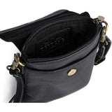 DEPECHE Mobile bag in soft leather Mobilebag 154 Black/Brass