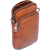 DEPECHE Mobile bag in soft vintage look leather Mobilebag 014 Cognac