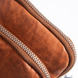 DEPECHE Mobile bag in soft vintage look leather Mobilebag 014 Cognac