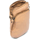 DEPECHE Mobile bag in soft vintage look leather Mobilebag 156 Camel