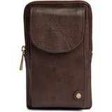DEPECHE Mobilebag in soft leather quality Mobilebag 106 Coffee