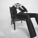 Depeche leather wear Must-have RW Allison flare leather pants Pants 099 Black (Nero)