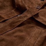 Depeche leather wear Naomi suede trench coat Jackets 311 Wood