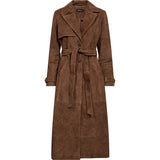 Depeche leather wear Naomi suede trench coat Jackets 311 Wood