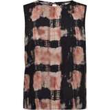 Depeche Clothing Nolia Sleeveless Top Tops 293 Rose Black Print