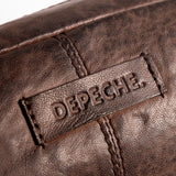 DEPECHE Oversize leather bumbag in high and soft quality Bumbag 068 Winter brown