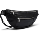 DEPECHE Oversize leather bumbag in high and soft quality Bumbag 099 Black (Nero)