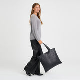 DEPECHE Oversize shopper bag in vintage look Shopper 099 Black