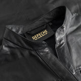 Depeche leather wear Paige shirt dress in soft leather Dresses 099 Black (Nero)