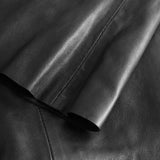 Depeche leather wear Paige shirt dress in soft leather Dresses 099 Black (Nero)