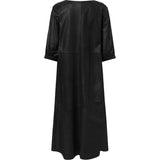 Depeche leather wear Penny leather dress with rivets Dresses 099 Black (Nero)