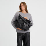 DEPECHE Powerfield sheep leather shopper Shopper 099 Black